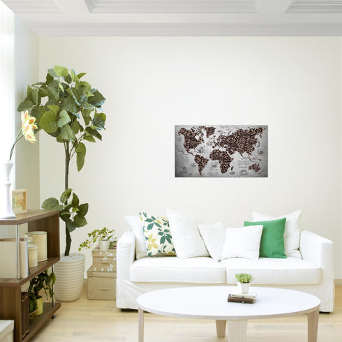 Wandbilder Wohnzimmer XXL Küche Kaffee Moderne Bilder Weltkarte
